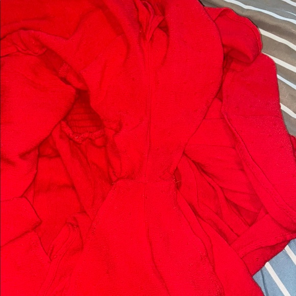 Red Ruffled Layered Dress - Picture 6 of 7